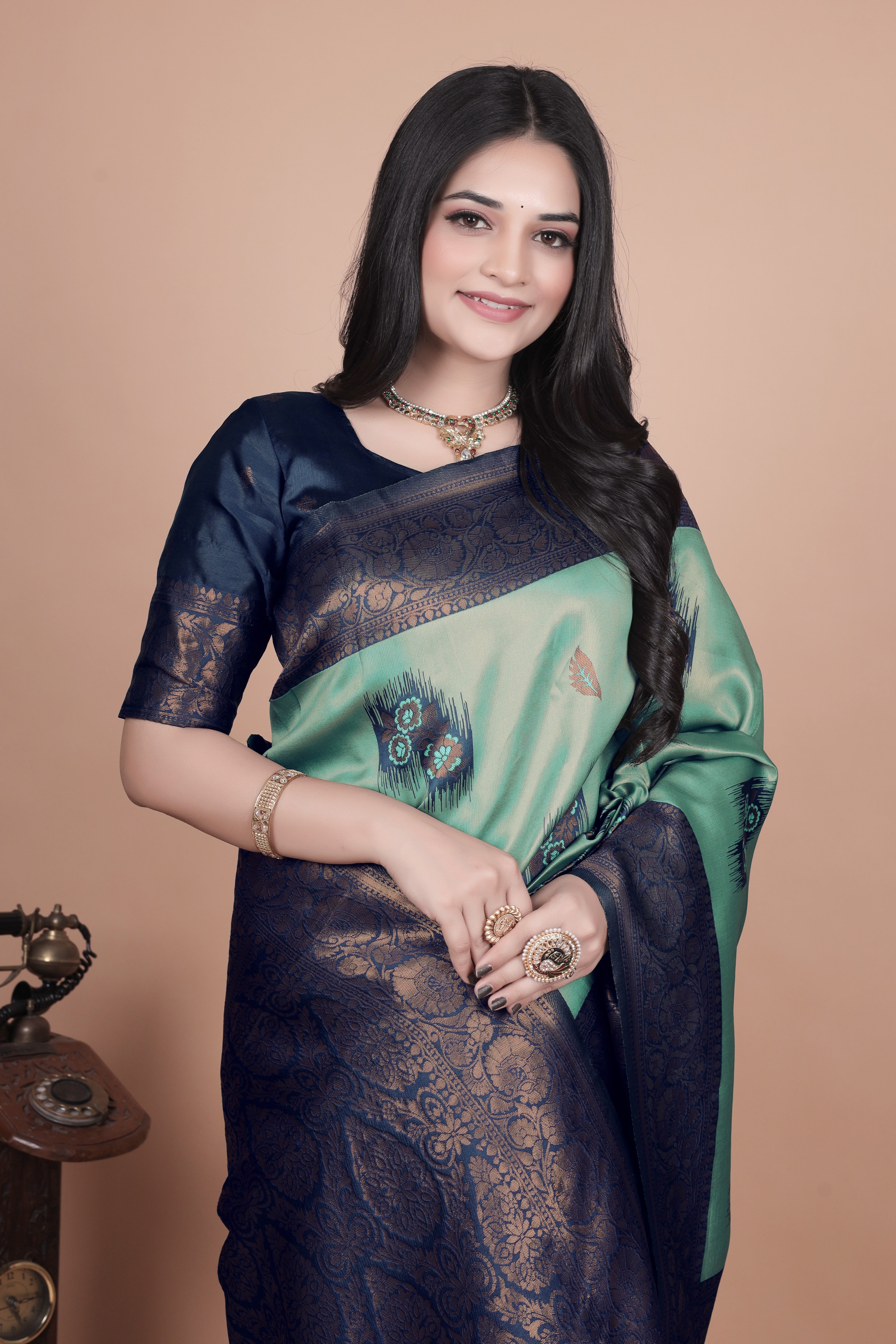 Banarasi Silk Saree with Zari Embellishment with 8 color option ✨💙💚